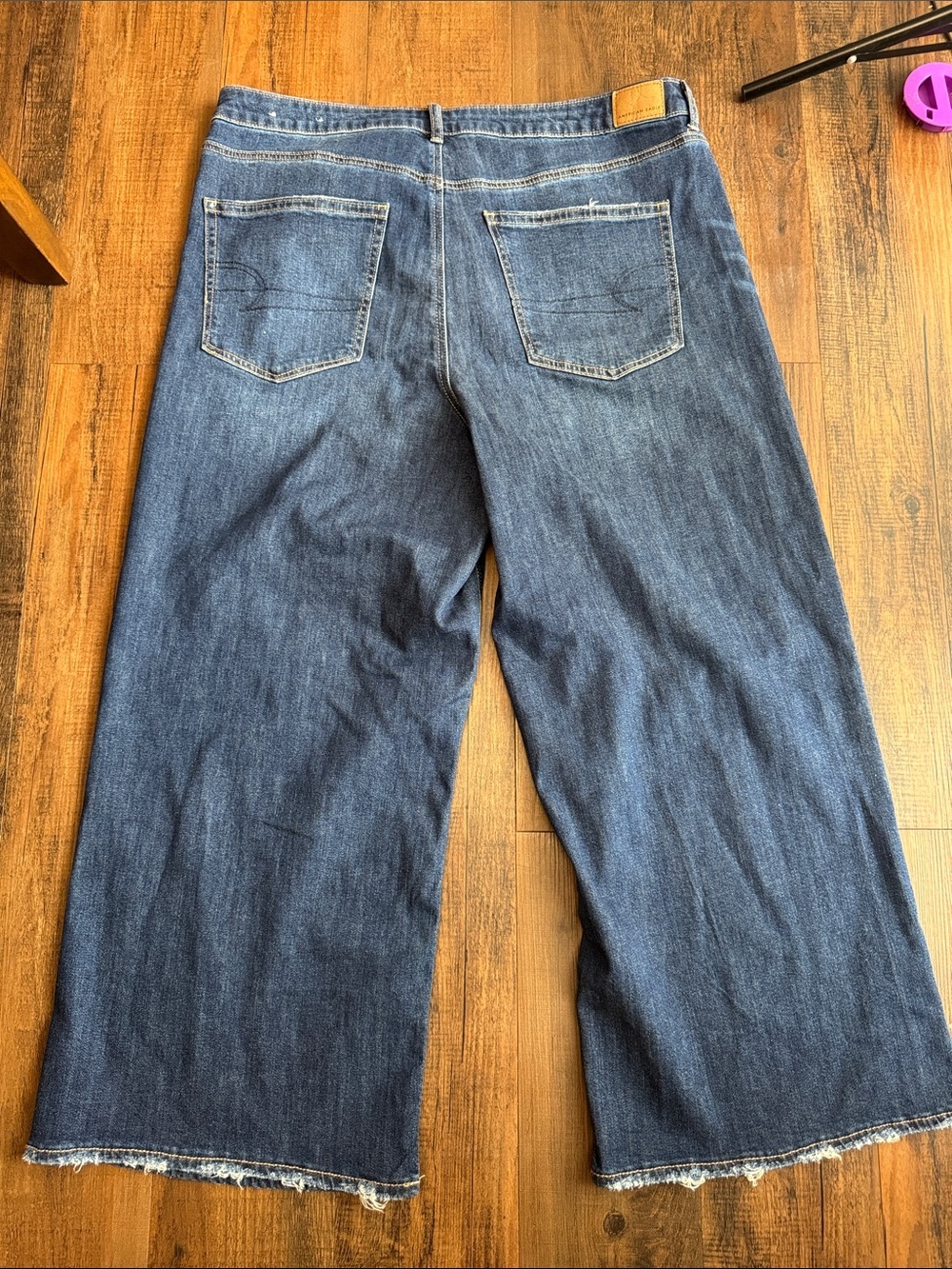 American Eagle Dark Blue wide leg - Picture 7 of 13